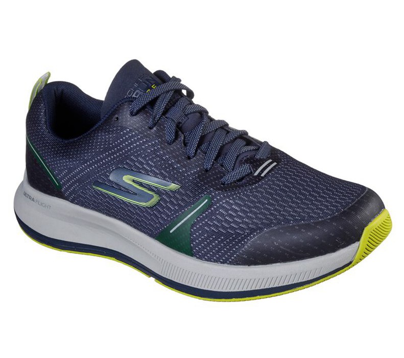 Skechers Gorun Pulse - Specter - Mens Running Shoes Navy/Light Green [AU-LF4837]